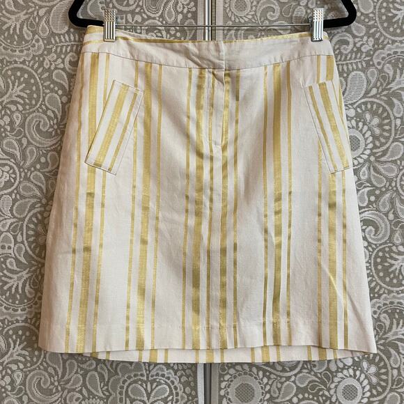 Gold and White Vintage Skirt 10 - Picture 1 of 6